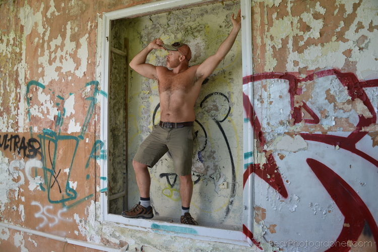 strong muscle bear photograpgy, stocky men photo shoot,